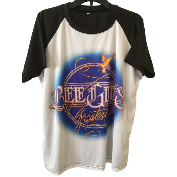 Bee Gees Greatest Album Cover XXL T Shirt Black & White Short Sleeve Scoop Neck - Picture 1 of 4